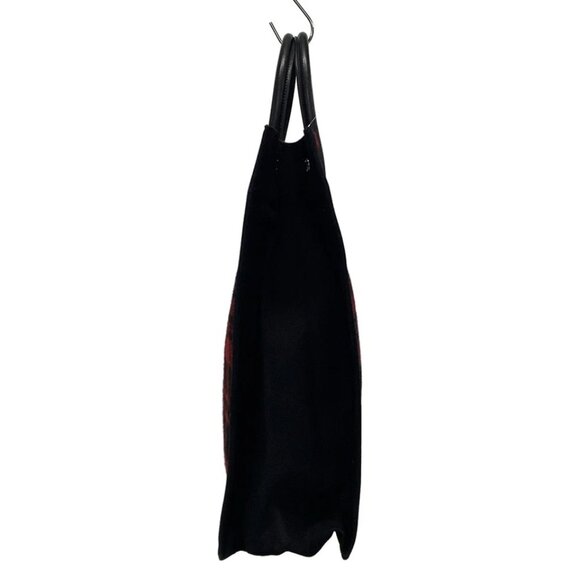 SAINT LAURENT PARIS Noe N/S tote bag Red Black Tweeds Canvas Leather 622-071625 - Picture 4 of 13